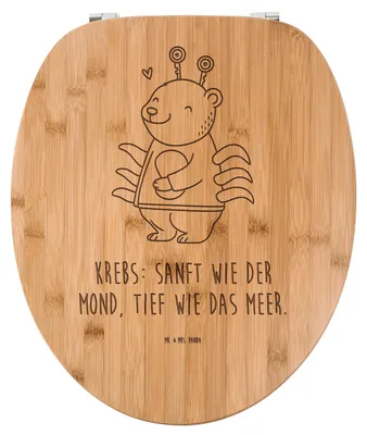 Produktbild von Mr. & Mrs. Panda Toilettendeckel Krebs Astrologie - Transparent - Geschenk, WC Sitz, Sternzeichen, Klobrille, Brille, WC-Brille, Geburtstagsgeschenk, Deckel