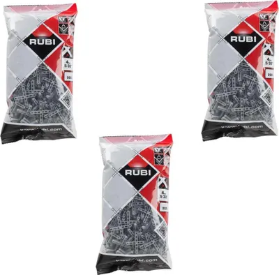Produktbild von 3 x Rubi Fliesenkreuze 200 Stck 4 mm Fuge Fliesenabstandshalter Fugenkreuze Abstandshalter