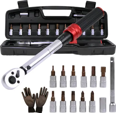 Produktbild von Drehmomentschlüssel Set 3–25 Nm 1/4? – 72?Zahn Ratsche, Zubehör & Koffer