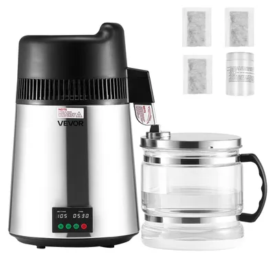 Wasserdestilliergerät 6L, 900W, Edelstahl, Silber