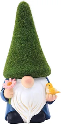 Produktbild von Dekorative Gartenstatue aus Kunstharz – Miniaturstatue – Dekoration für drinnen und draußen (blau)