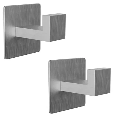 Immagine prodotto di Solidchoice - Ganci per asciugamani adesivi - 2 pezzi - Acciaio inossidabile - Ganci a parete - Bagno/Cucina - 5,4 x 5,4 x 5,7 cm - Eleganti e resistenti