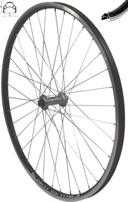 Produktbild von REDONDO 27,5 Zoll Vorderrad Laufrad Hohlkammer Felge Shimano T3000 Schwarz Silb.