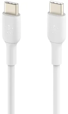 Imagen del producto de Cable USB-C/USB-C Belkin, 2 metros, PVC, blanco. Modelo: CAB003bt2MWH