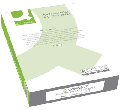 Produktbild von Connect Office Paper A4 500 Sheets, Weiß, 80 g/m², 299 x 214 x 56 mm, 210 x 297