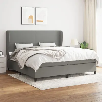 Produktbild von Maison Exclusive - Boxspringbett mit Matratze Dunkelgrau 200x200 cm Stoff