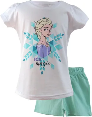 Produktbild von Disney Die Eiskönigin 2 Frozen Elsa Shorty 2 teilig. Set - weiß 128