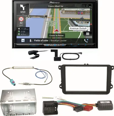 Produktbild von Pioneer AVIC-Z830DAB Navigation USB CD Einbauset für Seat Leon Alhambra Altea XL