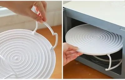Produktbild von Mikrowellen-Lebensmitteltablett-Regal mit weißer Doppelisolierung für die Speisekammer