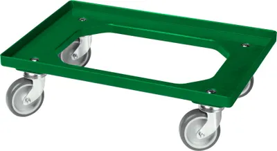 Produktbild von Transportroller für Kisten 60 x 40 cm mit 4 Lenkrollen in grün
