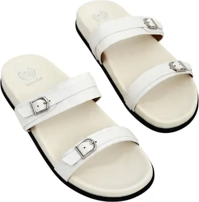 Produktbild von Damen Slipper Leichte Sandalen zum Garten Hausschuhe Rilevenn Weiß Gr.41