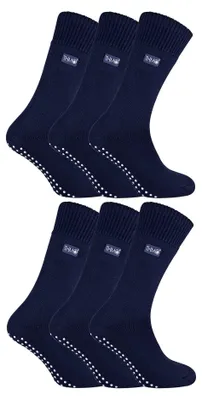 Produktbild von 6er-Pack rutschfeste Socken gefütterte Hausschuhsocken für Herren