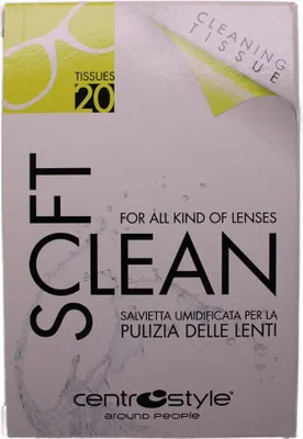 Immagine prodotto di Salviettine per la pulizia degli occhiali, 20 pezzi, Soft Clean