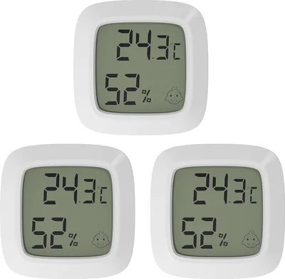 Obrázek produktu pro 3X Mini LCD digitální teploměr Vlhkoměr Přesný monitor vlhkosti Stolní nástěnný magnetický termo-vlhkoměr pro dětský pokoj Obývací pokoj Kancelářská lednice