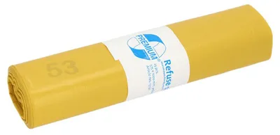 Produktbild von DEISS Premium 13730 - 575x1000 mm, LDPE, gelb, 70 Liter - B01987KIXE | Rolle (25 Stück)