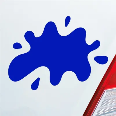 Produktbild von Auto Aufkleber Splash Farbkleks 13x10 cm Dunkelblau Sticker Heckscheibenaufkleber
