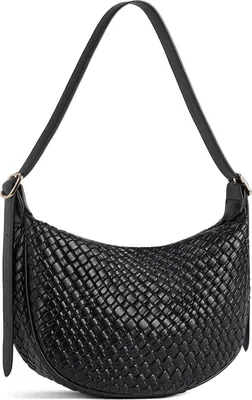 Produktbild von Schwarze Geflochtene Damen Handtasche Crossbody Bag Schultertasche
