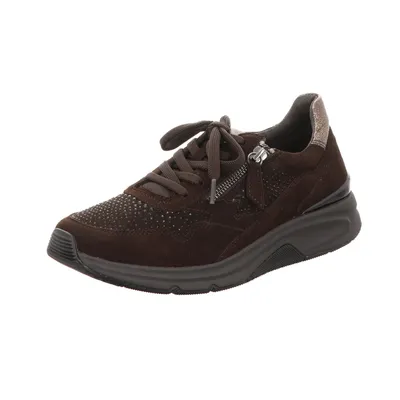 Produktbild von rollingsoft Damen Schnürschuhe Sportlich Gummisohle Braun