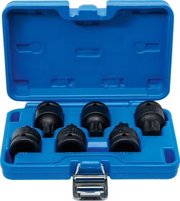 Image de BGS Jeu de douilles à embout de force entraînement carré intérieur 20 mm (3/4") profil T (pour Torx) T55 - T100 6 pces - 5055