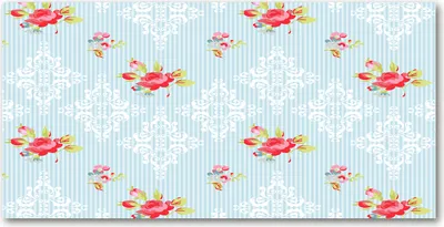 Produktbild von Tulup® Leinwandbild - 140x70 cm - Wandkunst - Drucke auf Leinwand - Leinwanddruck  - Blumen & Pflanzen - Rot - Rosen Ornamente