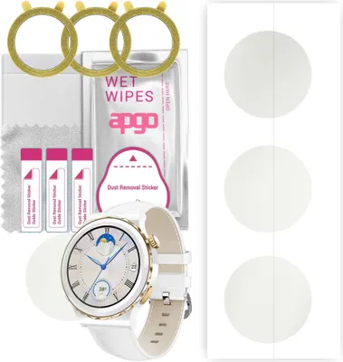Produktbild von apgo 3 Stück Schutzfolie, Matt, kompatibel mit Rubicon RNCE92 Smartwatch, Hydrogel Displayschutzfolie mit Positionierhilfe, Displayfolie, robust und kratzfest