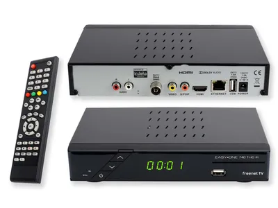 Produktbild von Sky Vision EasyOne 740 HD IR, Terrestrisch, Full HD, DVB-T, DVB-T2, Schwarz, Digital, 1 Signalempfänger