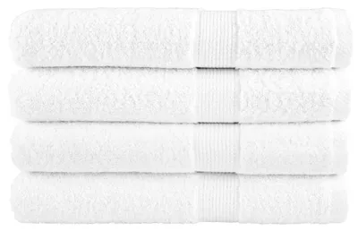 Image de vidaXL Serviettes Premium SOLUND 4 pcs. Blanc 100x200 cm 600 g/m