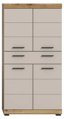 Produktbild von Midischrank breit Scout | mit Schubkasten | Kaschmir / Evoak Oak