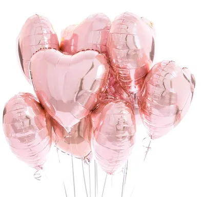Productafbeelding van TRANKIELO® - 25 Hartfolieballonnen Roségoud - Romantische Decoratie voor Huwelijksaanzoek, Valentijnsdag en Bruiloft
