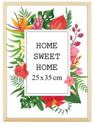 Obrázek produktu pro MG Design, přírodní rámeček na obrázky, 25 x 35 cm – vyrobený z pravého dřeva s akrylovým sklem, vhodný k zavěšení i k postavení, pro fotografie, plakáty a puzzle