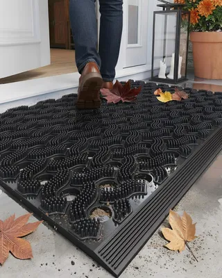 Productafbeelding van Deurmat Buiten - Antislip Vuilopvangmat - 60 x 90 cm - Milieuvriendelijk TPE