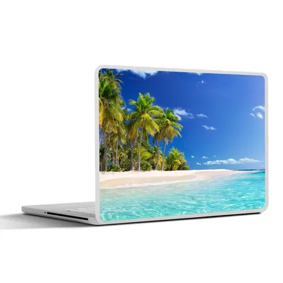 Produktbild von MuchoWow® Laptop Aufkleber Sticker Cover Strand - Meer - Palme - Sonne - Sommer 32.5x23.5 cm - Sticker für Laptop - Selbstklebend