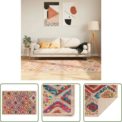 Produktbild von The Living Store Teppich Waschbar Mehrfarbig 120x180 cm Rutschfest