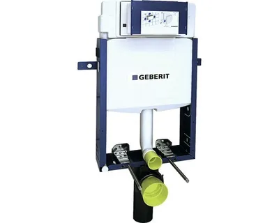 A Geberit Kombifix Eco Sigma UP-Spülkasten 12cm, Bauhöhe 108cm, a concealed cistern for wall-hung toilets, is shown against a white background.