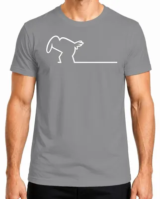 Produktbild von La Linea Balum Strichmännchen Osvaldo Cartoon Retro Cavandoli Herren T-Shirt, Grau, XL