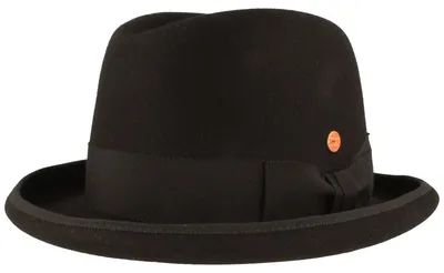 Mayser eleganter Homburg Wollfilz-Anlasshut mit Einfass in schwarz
