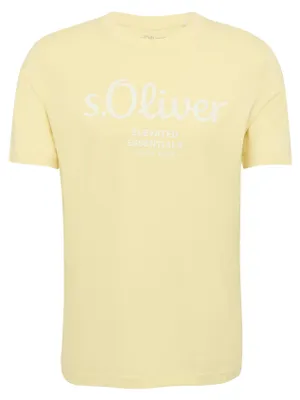 Produktbild von s.Oliver T-Shirt aus Baumwolle mit Logo-Print, Regular Fit, sportiver Jersey-Style