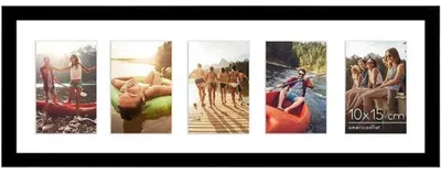 Produktbild von Famanu Collage-Fotolijst 20x61 cm schwarz für 5 Fotos 10x15 cm