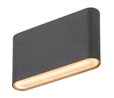 Produktbild von SLV 1007142 OVAL 14 WL, Wandaufbauleuchte 2700/3000K, 6W, schwarz IP65