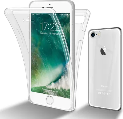 Produktbild von Cadorabo Schutzhülle für Apple iPhone 7 / 7S / 8 / SE 2020 Hülle in natur 360° Etui Full Body Handyhülle Cover Case
