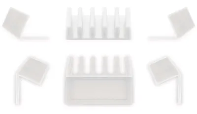 Imagen del producto de goobay, sistema de gestión de cables con 5 compartimentos, color blanco (2 unidades)