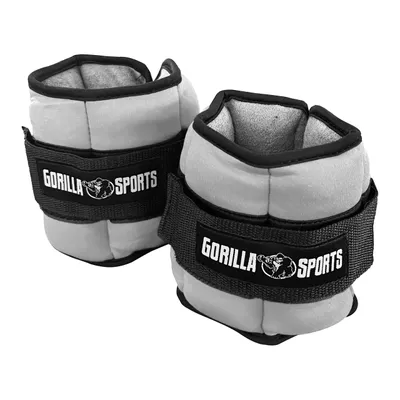 Produktbild von GORILLA SPORTS® Gewichtsmanschetten - Set, Verstellbar, 0,45kg - 2,25 kg je Gelenk, Neopren, Farbwahl - Ankle Weights, Gewichte für Beine und Arme