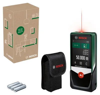 Produktbild von Digitaler Laser-Entfernungsmesser AdvancedDistance 50C, eCommerce-Karton