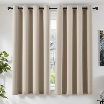 Obrázek produktu pro Záclony s poutky, zatemňovací záclony, 175 x 140 cm, sada 2 kusů
