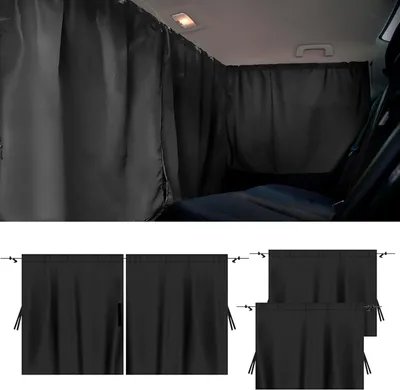 Imagen del producto de Protectores solares para ventanas de coche, juego de 3 piezas, 140 x 80 cm, universales, para ventanas de vehículos