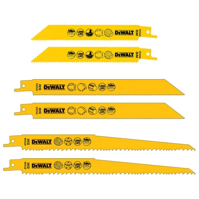 Produktbild von DeWALT DT2444-QZ Säbelsägeblätter-Set Mix 6-teilig Holz Alu Kunststoff Metall