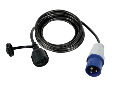 Zdjęcie produktu dla Kabel przejściowy Schuko gniazdo do wtyczki CEE - 3 m - Schuko