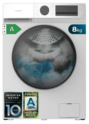Obrázek produktu pro Cecotec Bolero DressCode 8450 Inverter, Přední plnění, 8 kg, C, 76 dB, 1400 ot/min, A