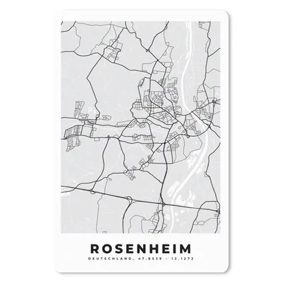 Produktbild von MuchoWow® Mauspad Mousepad Karte - Rosenheim - Deutschland - Karte 18x27 cm - Mousepads - Maus Mat - Pad - Mausunterlage