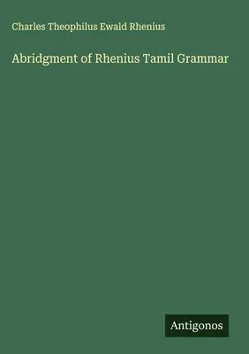 Produktbild von Abridgment of Rhenius Tamil Grammar
